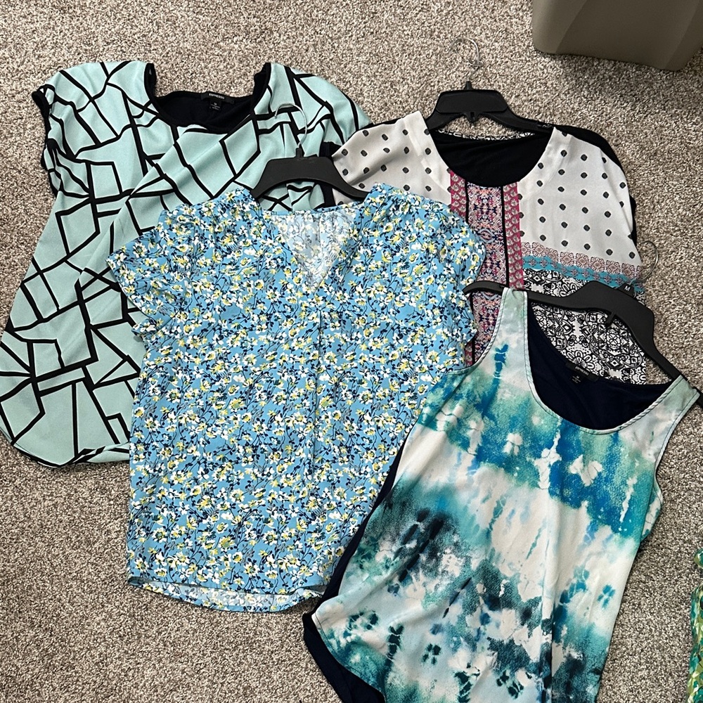 Espresso Women's Tops - Blue, Black, White, Green